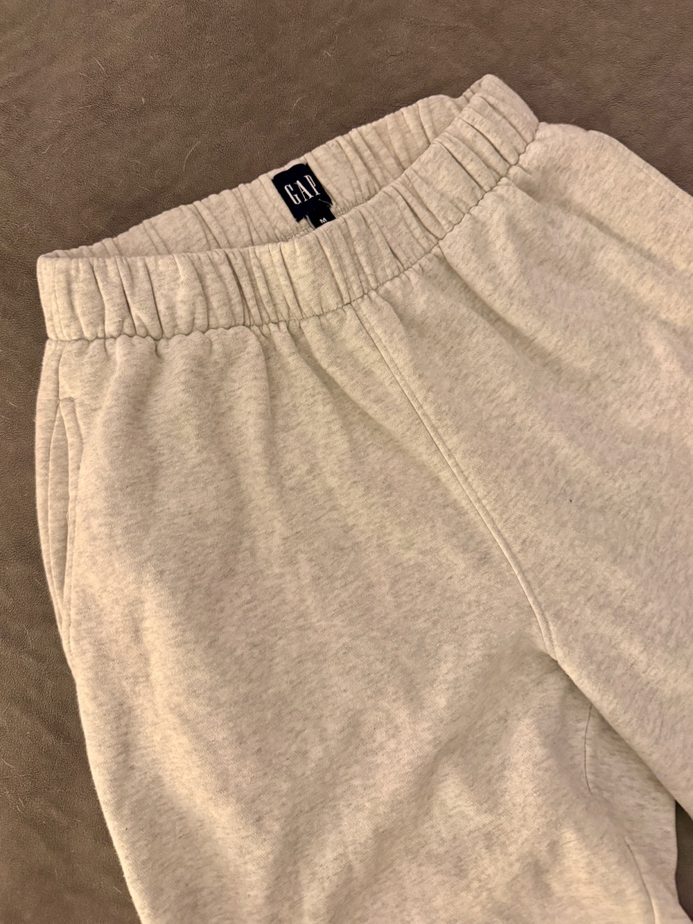 GAP Fleece Oversized High Rise Jogger Sweatpants Light Heather Grey M VGUC